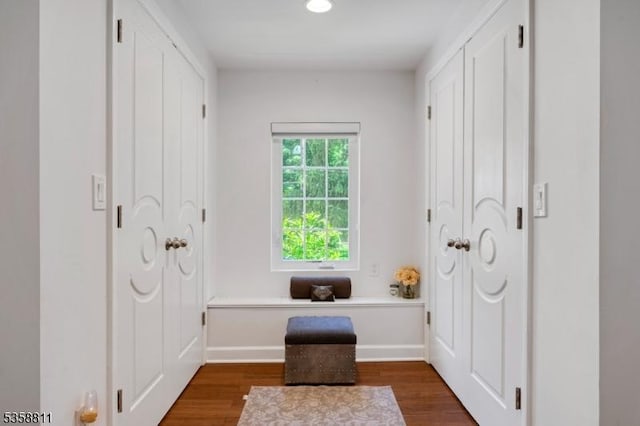 21-23 Sheridan Ave, West Orange Twp, NJ 07052 - foyer entrance with dark wood finished floors and recessed lighting