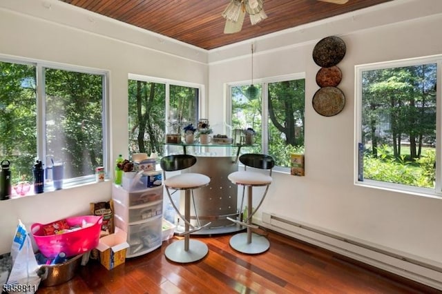 21-23 Sheridan Ave, West Orange Twp, NJ 07052 - sunroom / solarium featuring baseboard heating