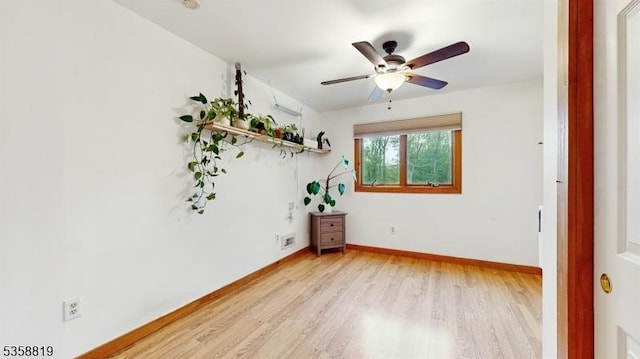 6 County Road 579, East Amwell Twp, NJ 08551 - unfurnished room with light wood-style floors, a ceiling fan, and baseboards