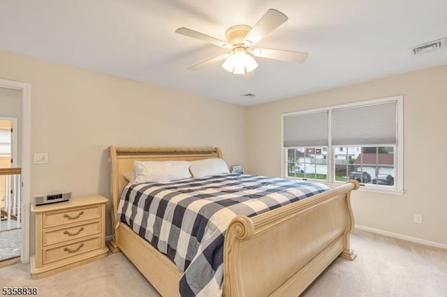 411 Arlington Ave, South Plainfield Boro, NJ 07080 - bedroom featuring light carpet, baseboards, and ceiling fan