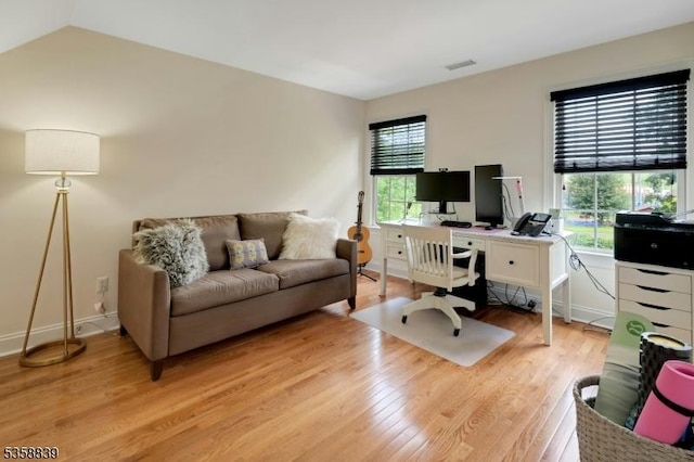 1364 Springfield Ave, New Providence Boro, NJ 07974 - office featuring light wood-style flooring and vaulted ceiling