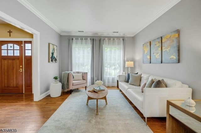 1364 Springfield Ave, New Providence Boro, NJ 07974 - living area with wood finished floors and ornamental molding