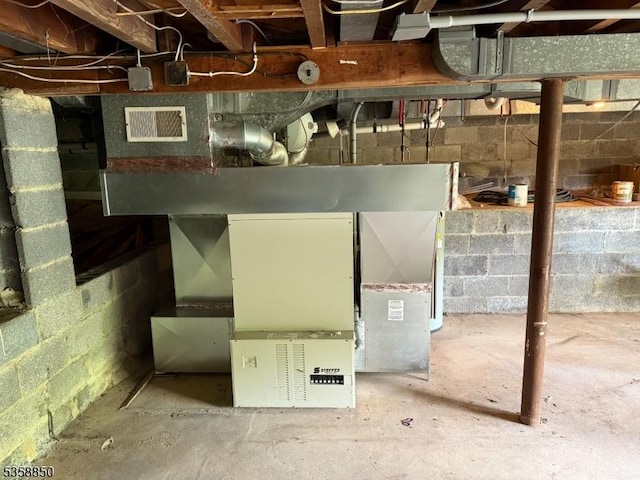 120 Island Rd, Vernon Twp, NJ 07422 - unfinished basement with concrete block wall