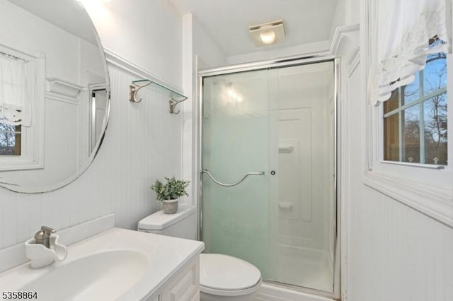 44 Stanhope Rd, Sparta Twp, NJ 07871 - full bathroom with a shower stall, toilet, and vanity