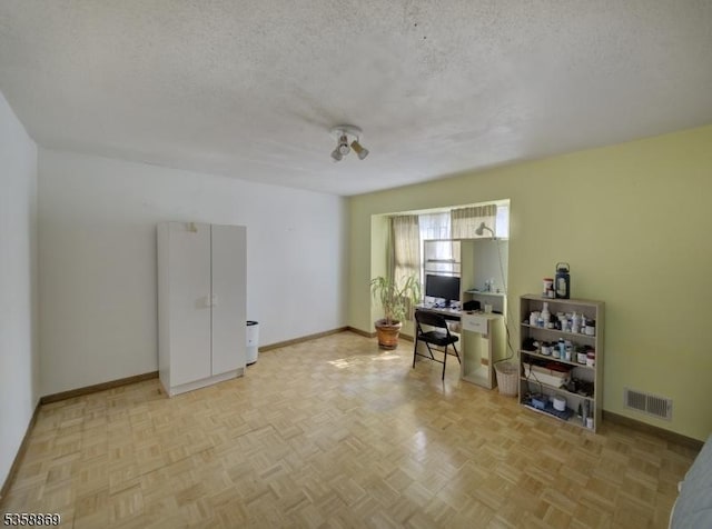 1068 Robin Rd, Hillsborough Twp, NJ 08844 - home office featuring baseboards and a textured ceiling