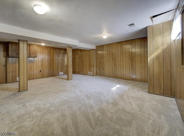 1068 Robin Rd, Hillsborough Twp, NJ 08844 - finished basement with light carpet and wood walls