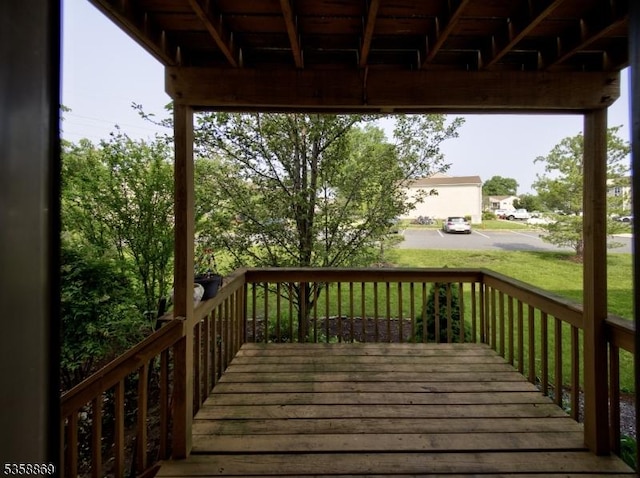 1068 Robin Rd, Hillsborough Twp, NJ 08844 - wooden terrace featuring a yard