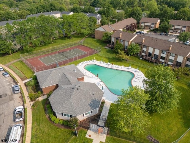 1068 Robin Rd, Hillsborough Twp, NJ 08844 - bird's eye view of a pool area