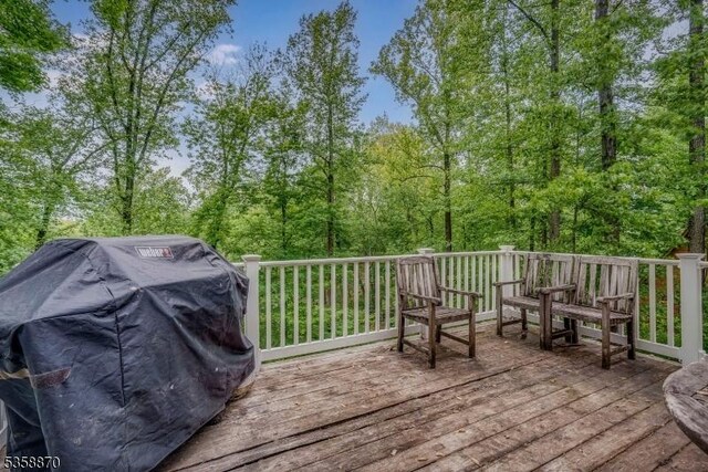 221 Sussex Ave, Andover Twp, NJ 07860 - wooden terrace featuring grilling area
