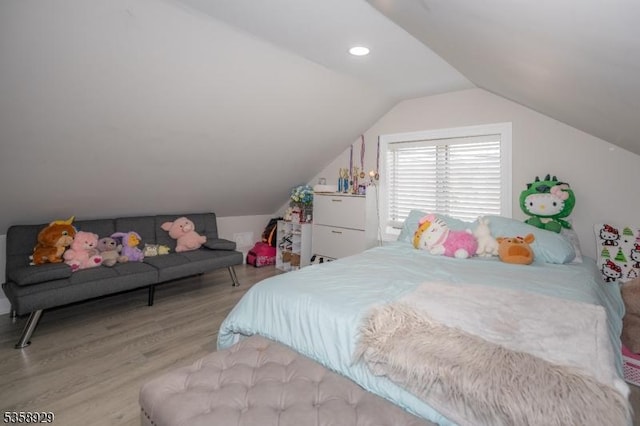 118 Holly St, Woodbridge Twp, NJ 07064 - bedroom featuring wood finished floors and vaulted ceiling