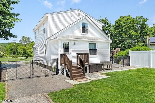3 Raritan Ave, Roxbury Twp, NJ 07852 - back of property featuring a gate