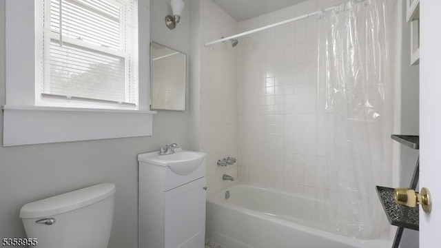 118 S 7th Ave, Manville Boro, NJ 08835 - bathroom featuring shower / bath combo, toilet, and vanity