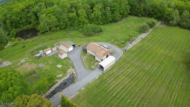 100 Old Mashipacong Rd, Montague Twp, NJ 07827 - aerial view of property and surrounding area with rural landscape