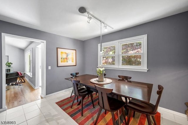110 William St, Clark Twp, NJ 07066 - dining room featuring plenty of natural light, track lighting, and baseboards
