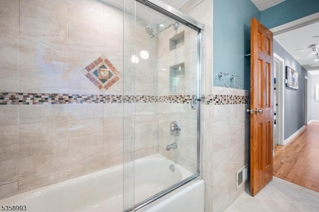 110 William St, Clark Twp, NJ 07066 - bathroom featuring shower / bath combination with glass door