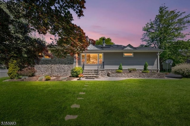 110 William St, Clark Twp, NJ 07066 - rear view of property featuring a lawn
