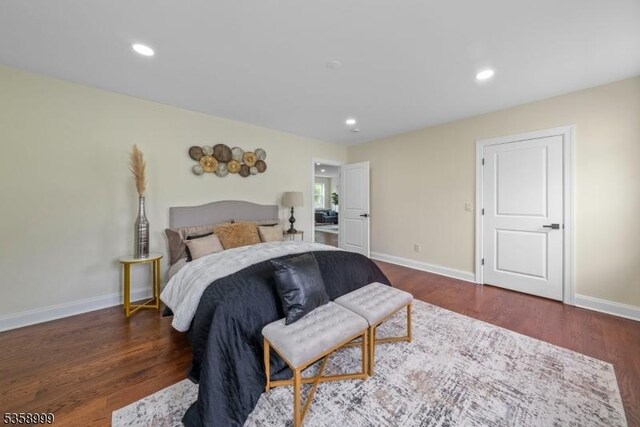 22 Race St, Nutley Twp, NJ 07110 - bedroom featuring wood finished floors, baseboards, and recessed lighting