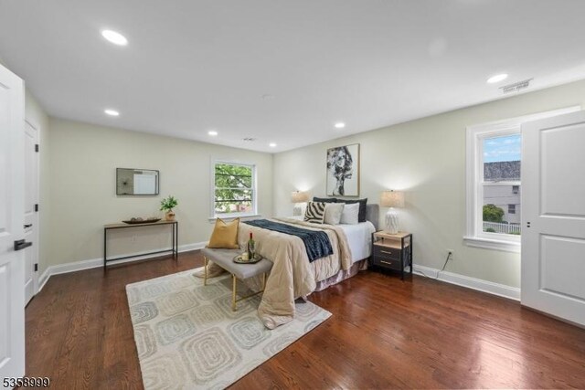 22 Race St, Nutley Twp, NJ 07110 - bedroom with wood finished floors, baseboards, and recessed lighting
