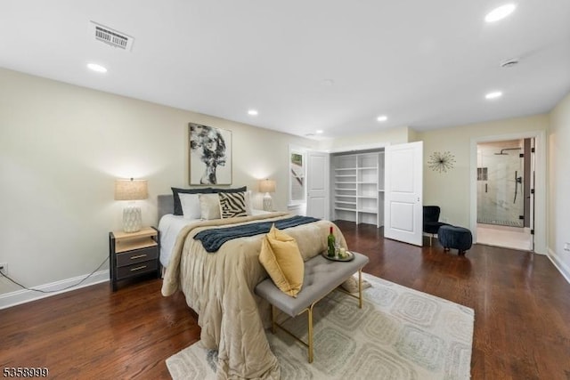 22 Race St, Nutley Twp, NJ 07110 - bedroom featuring wood finished floors, recessed lighting, baseboards, a closet, and connected bathroom