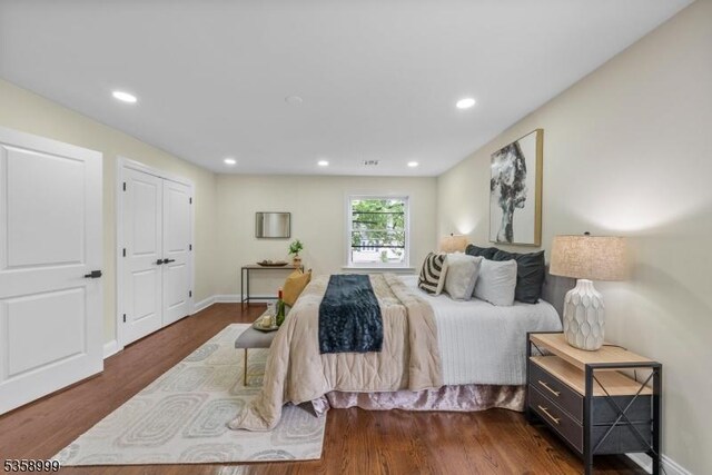 22 Race St, Nutley Twp, NJ 07110 - bedroom featuring wood finished floors, recessed lighting, and baseboards