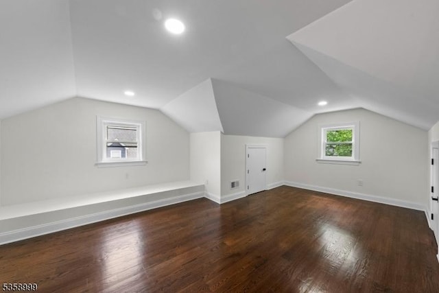 22 Race St, Nutley Twp, NJ 07110 - additional living space featuring lofted ceiling, wood finished floors, baseboards, and recessed lighting