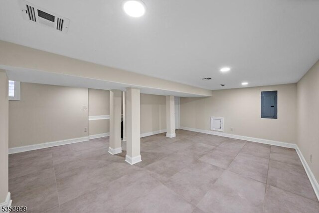 22 Race St, Nutley Twp, NJ 07110 - finished basement with electric panel, recessed lighting, and baseboards