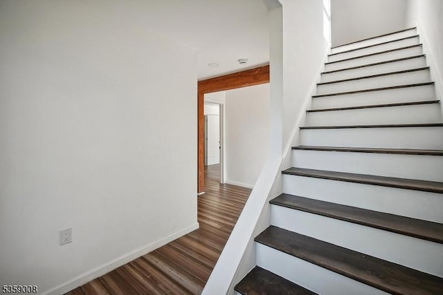 1899 Washington Valley Rd, Bridgewater Twp, NJ 08836 - stairs featuring wood finished floors and baseboards
