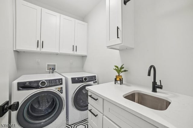 84 Elmwood Ave, Chatham Boro, NJ 07928 - laundry area with washing machine and clothes dryer and cabinet space
