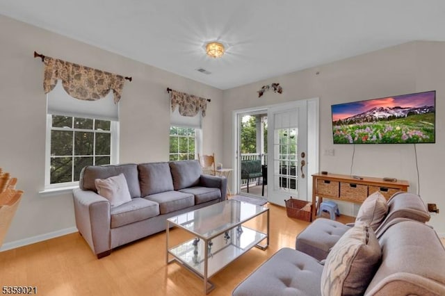 7013 Brookfield Glen Dr, White Twp, NJ 07823 - living room featuring light wood-style flooring and baseboards