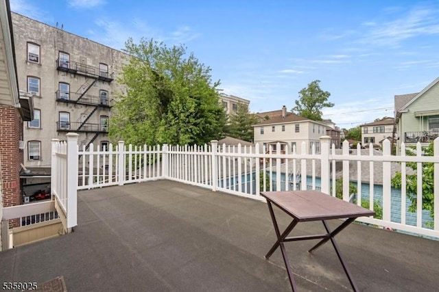 263 Morningside Ave, Cliffside Park Boro, NJ 07010 - view of patio / terrace featuring a pool