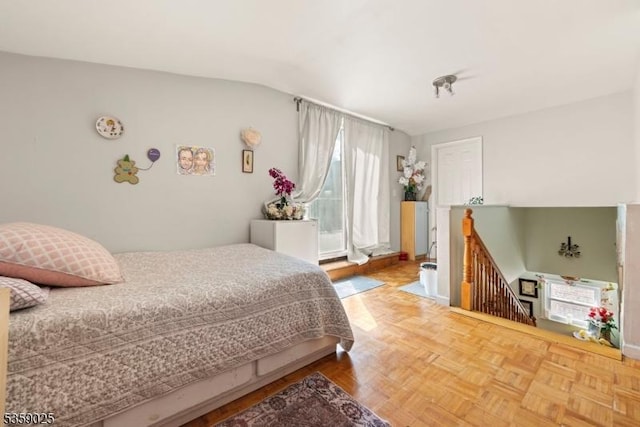 263 Morningside Ave, Cliffside Park Boro, NJ 07010 - bedroom with lofted ceiling and baseboards