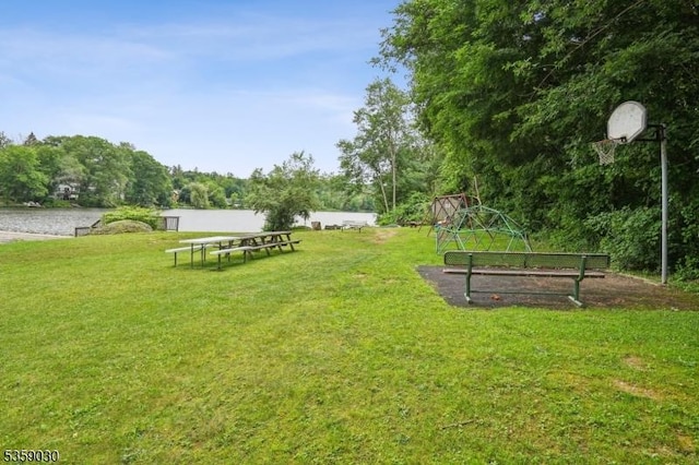 2 Beach Plz, Hardyston Twp, NJ 07460 - view of green lawn with a water view