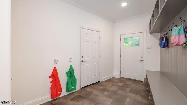 6 Balfour Ln, Scotch Plains Twp, NJ 07076 - foyer featuring crown molding, recessed lighting, and baseboards
