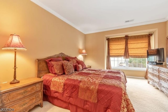 2307 Ambassador Ct Unit 2307, Franklin Twp, NJ 08873 - bedroom featuring crown molding and light carpet