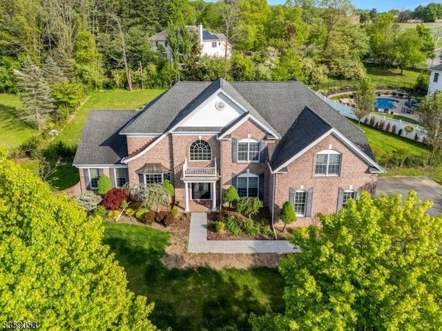 4 Greenbriar Ct, Mount Olive Twp, NJ 07836 - view of front of home featuring brick siding and roof with shingles