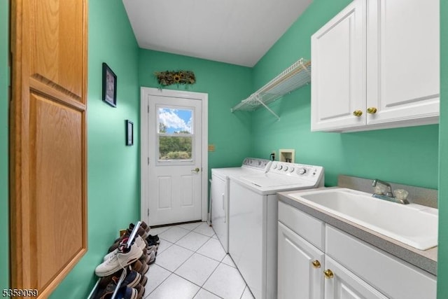 1 Fleming Rd, Tewksbury Twp, NJ 07830 - laundry area with washer and clothes dryer, cabinet space, and light tile patterned floors