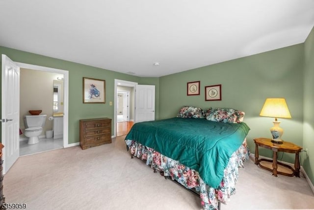 1 Fleming Rd, Tewksbury Twp, NJ 07830 - carpeted bedroom featuring connected bathroom and baseboards