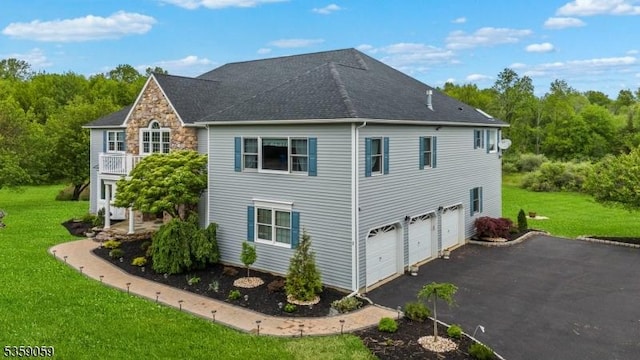 1 Fleming Rd, Tewksbury Twp, NJ 07830 - view of home's exterior with an attached garage, a yard, and driveway