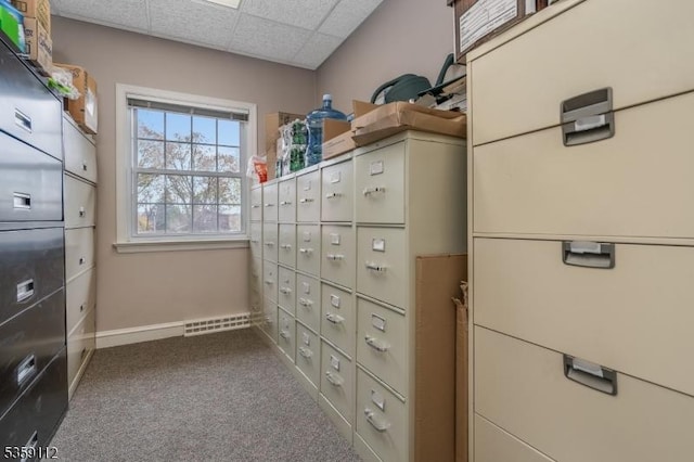 16 Harrison St, Clinton Twp, NJ 08809 - spacious closet with mail area, carpet flooring, and a drop ceiling