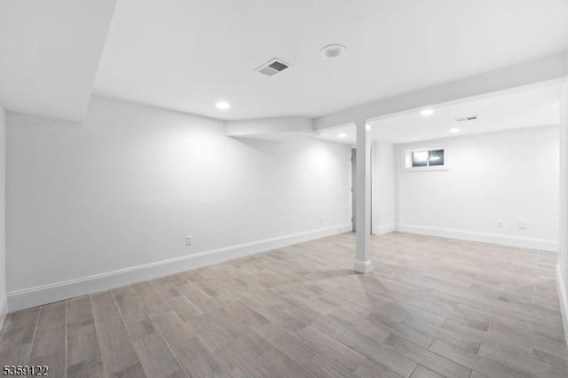 12-64 Orchard St, Fair Lawn Boro, NJ 07410 - finished below grade area featuring recessed lighting, light wood-style floors, and baseboards