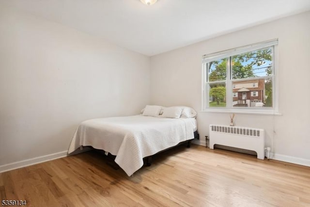 465 Maple Hill Dr Unit 51, Hackensack City, NJ 07601 - bedroom with radiator, light wood finished floors, and baseboards