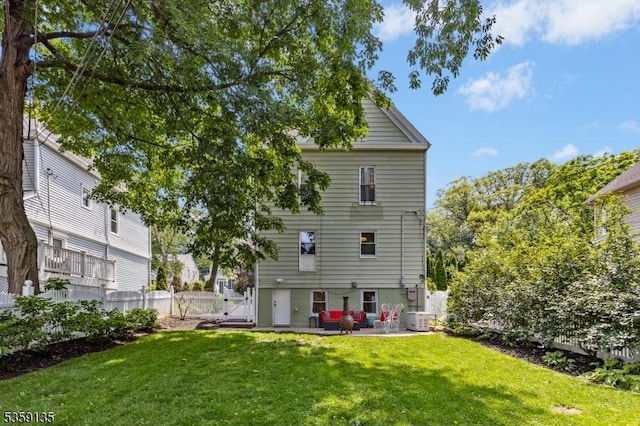 457 Academy St, South Orange Village Twp, NJ 07079 - rear view of property featuring a patio area and central AC unit