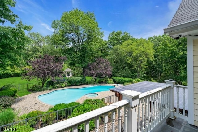 60 Dogwood Ln, Montgomery Twp, NJ 08558 - view of pool featuring a pool with connected hot tub