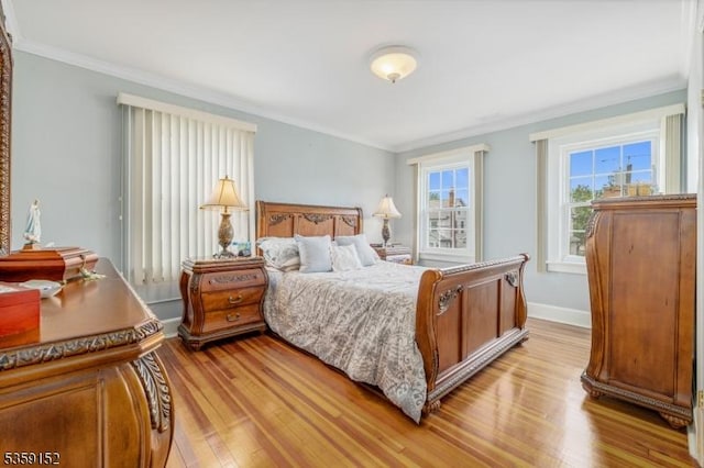 756-758 Cleveland Ave, Elizabeth City, NJ 07208 - bedroom featuring ornamental molding, light wood-style floors, and baseboards