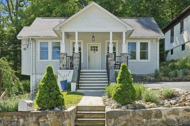 76 Mountainview Ave, Mount Arlington Boro, NJ 07856 - view of front of home featuring a porch and a shingled roof