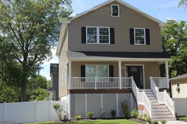 2000 Whittier St, Rahway City, NJ 07065 - view of front of property featuring covered porch and stairway