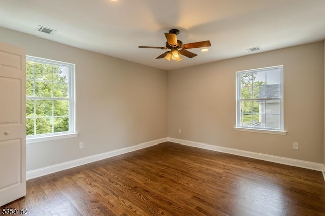 2000 Whittier St, Rahway City, NJ 07065 - unfurnished room featuring a ceiling fan, dark wood-style floors, and baseboards