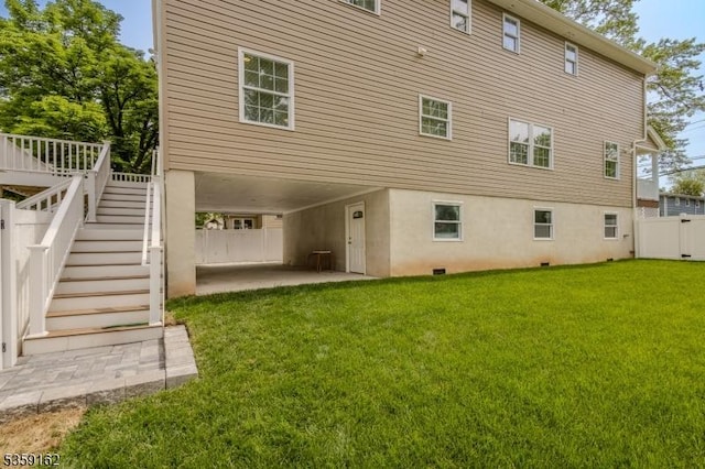 2000 Whittier St, Rahway City, NJ 07065 - back of house featuring a patio area, stairway, and stucco siding
