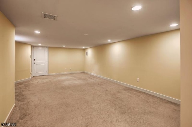 41 Lake Rd, Bernards Twp, NJ 07920 - finished basement with recessed lighting, light carpet, and baseboards