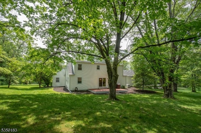 41 Lake Rd, Bernards Twp, NJ 07920 - rear view of property featuring a yard and a wooden deck